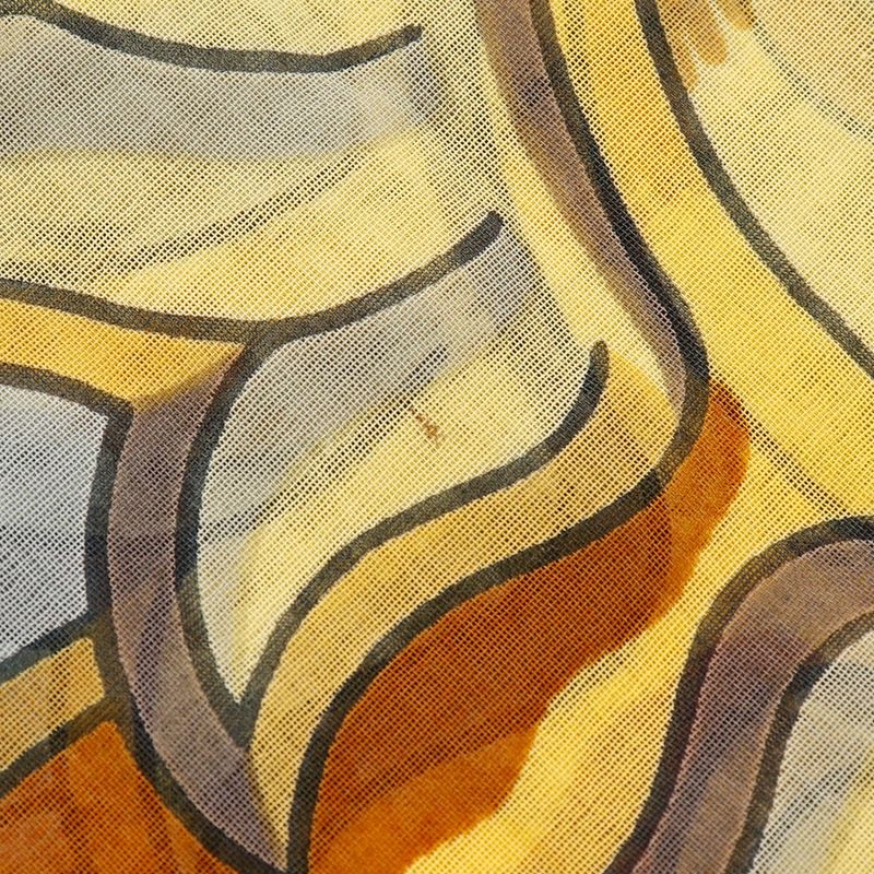 Hermes Pareo Sun Cotton Yellow Women's Stole