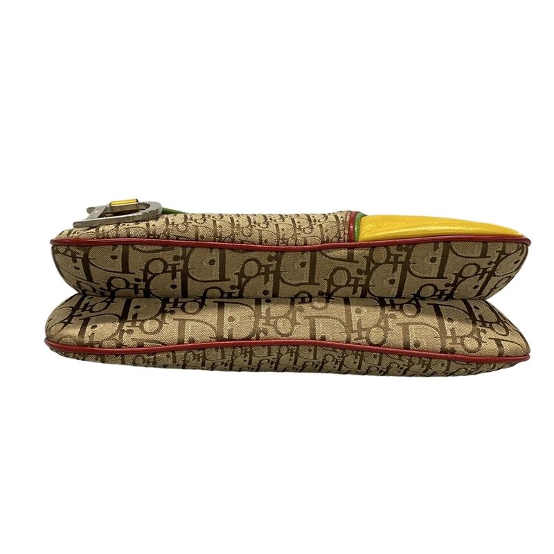 Dior/christian Dior Shoulder Bag Rasta Beige X Yellow X Multi Leather