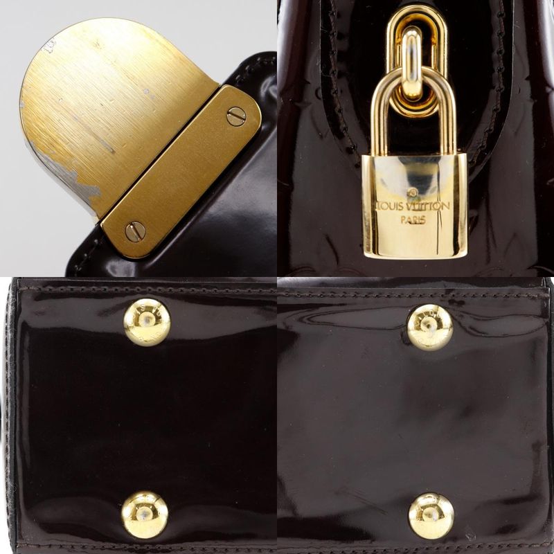 Louis Vuitton Melrose Avenue M93757 Monogram Vernis Amarante Gold Ladies Handbag