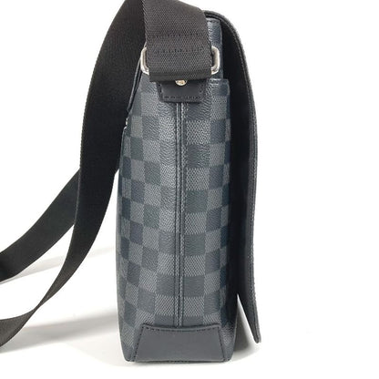 Louis Vuitton Shoulder Bag District MM NV2 N40350 Damier Graphite Canvas Black