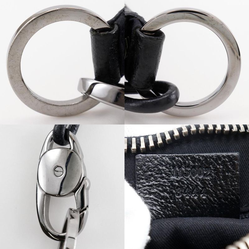 Gucci 115002 GG Canvas Black Women Shoulder Bag