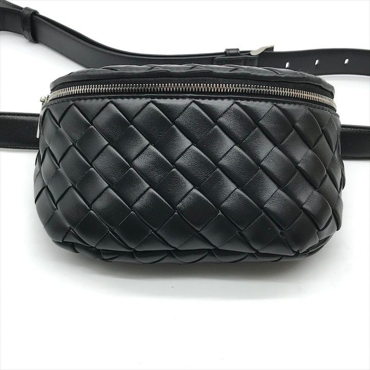 Bottega Veneta Belt Bag Waist Pouch Bag With Key Ring Black