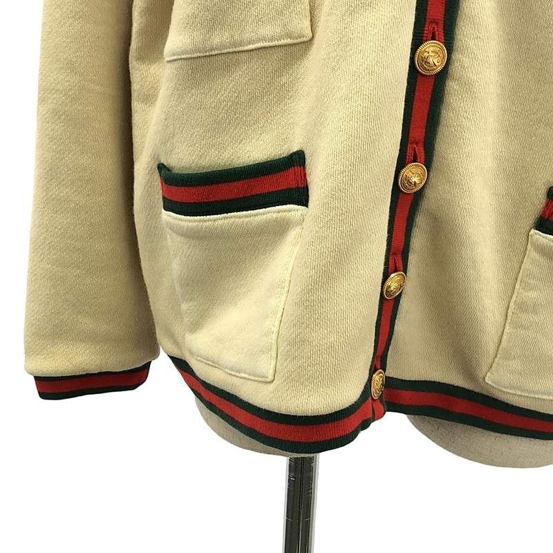 Gucci | Sherry Line Reversible Cardigan | XS | Beige Red Green | Women's
