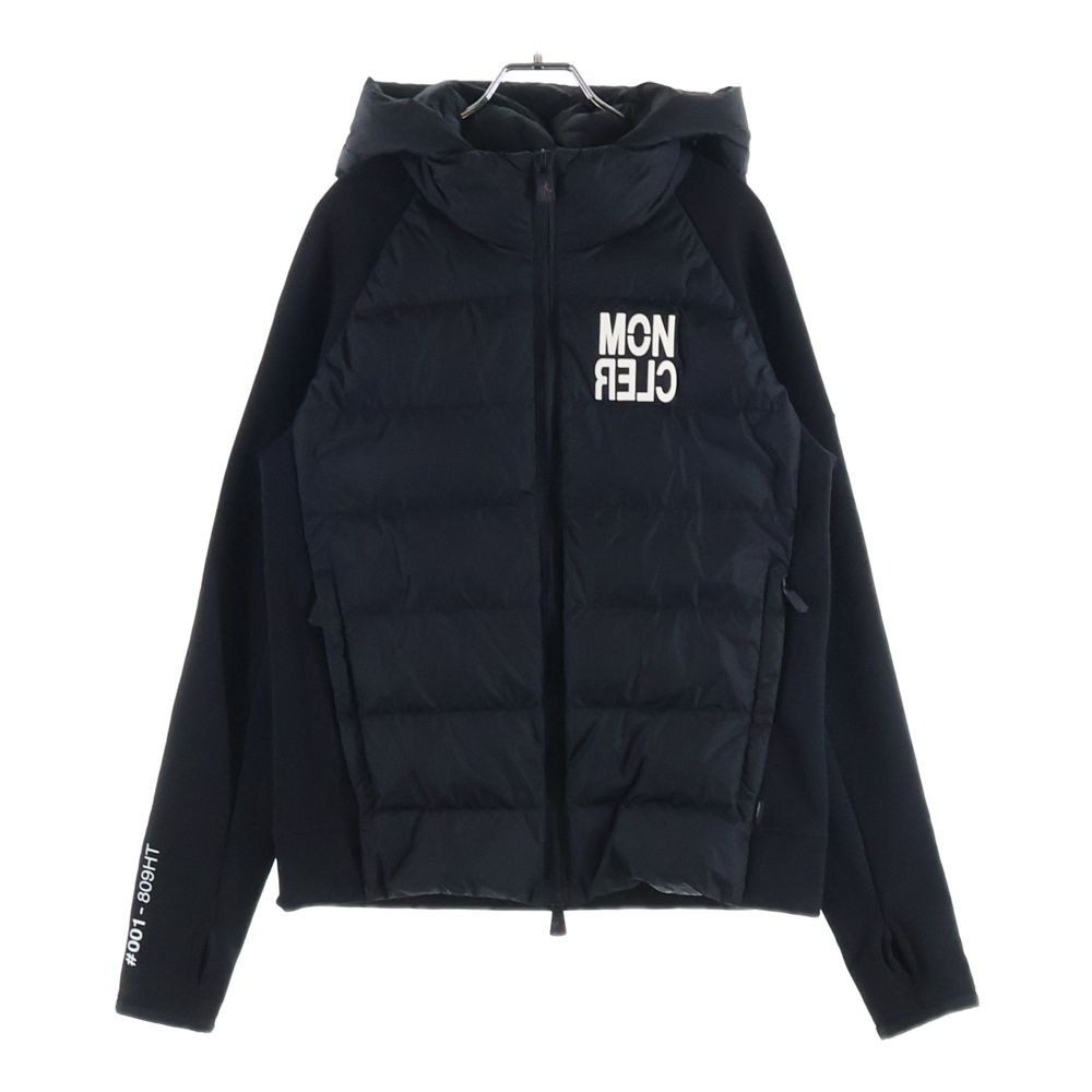 Moncler Grenoble Maglia Cardigan Hooded Down Jacket Hoodie Black