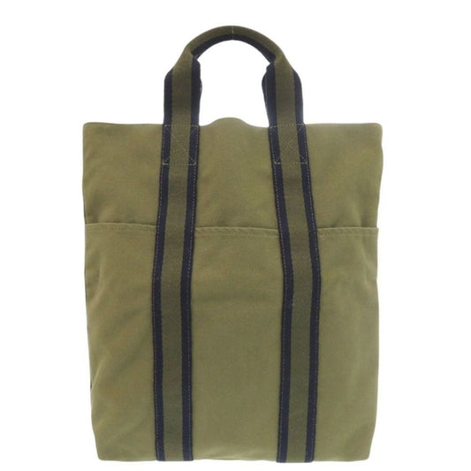 Hermes Fourre Tout Cabas Cotton Khaki Tote