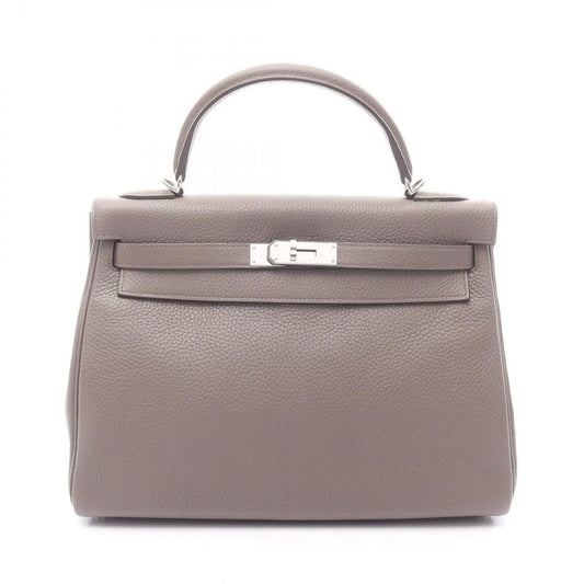 Hermes Handbag Kelly 32 Ethane Retourne 2-Way Leather