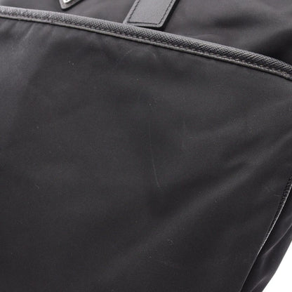 Prada Handbag Black Nylon Saffiano Leather to Line Guru Logo 2-Way Shoulder — view 7