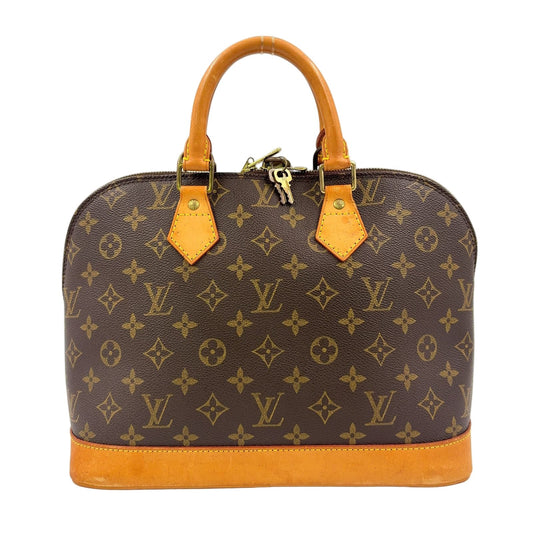 Louis Vuitton Alma PM Monogram Leather Brown Light Handbag Gold