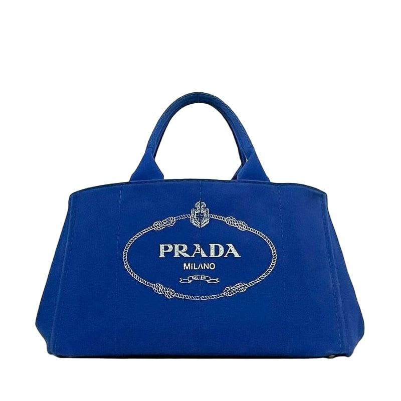 Prada Tote Bag Blue Cobalto Canapa