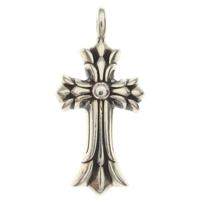Chrome Hearts Dbl CH Crs Double CH Cross Charm Pendant Top Silver