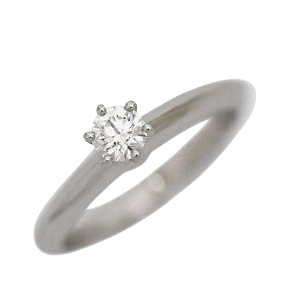 Tiffany & Co Ring Solitaire Diamond Ring JP6 Pt950