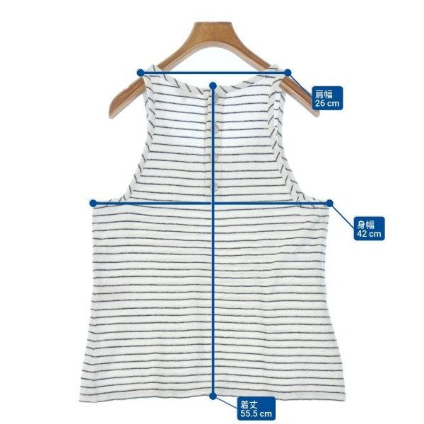 Chanel Tank Top Cotton White Navy Blue — view 7