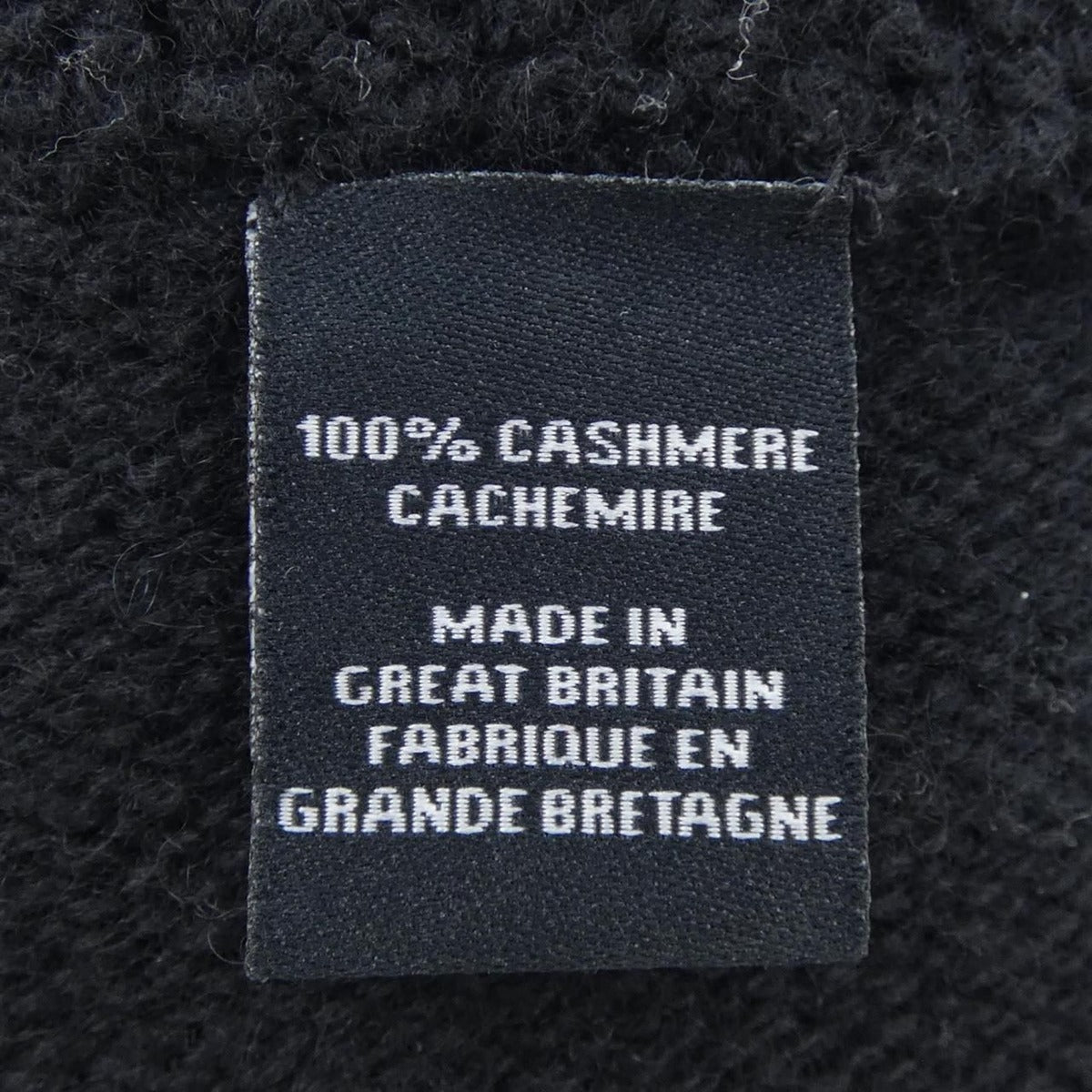Chanel Glove Silk Cashmere Black White — view 3