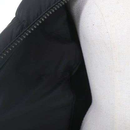 Moncler Cardigan Logo Patch Wool Knit Switch Down Jacket Black — view 5
