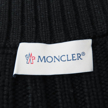 Moncler Cardigan Logo Patch Wool Knit Switch Down Jacket Black — view 7