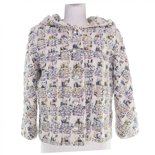 Chanel Cotton Coco Button Hooded Ribbon Tweed Jacket