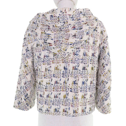Chanel Cotton Coco Button Hooded Ribbon Tweed Jacket — view 3