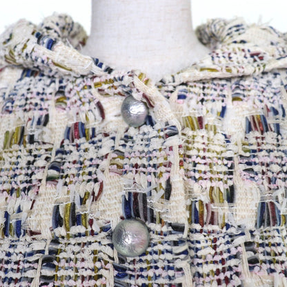 Chanel Cotton Coco Button Hooded Ribbon Tweed Jacket — view 4