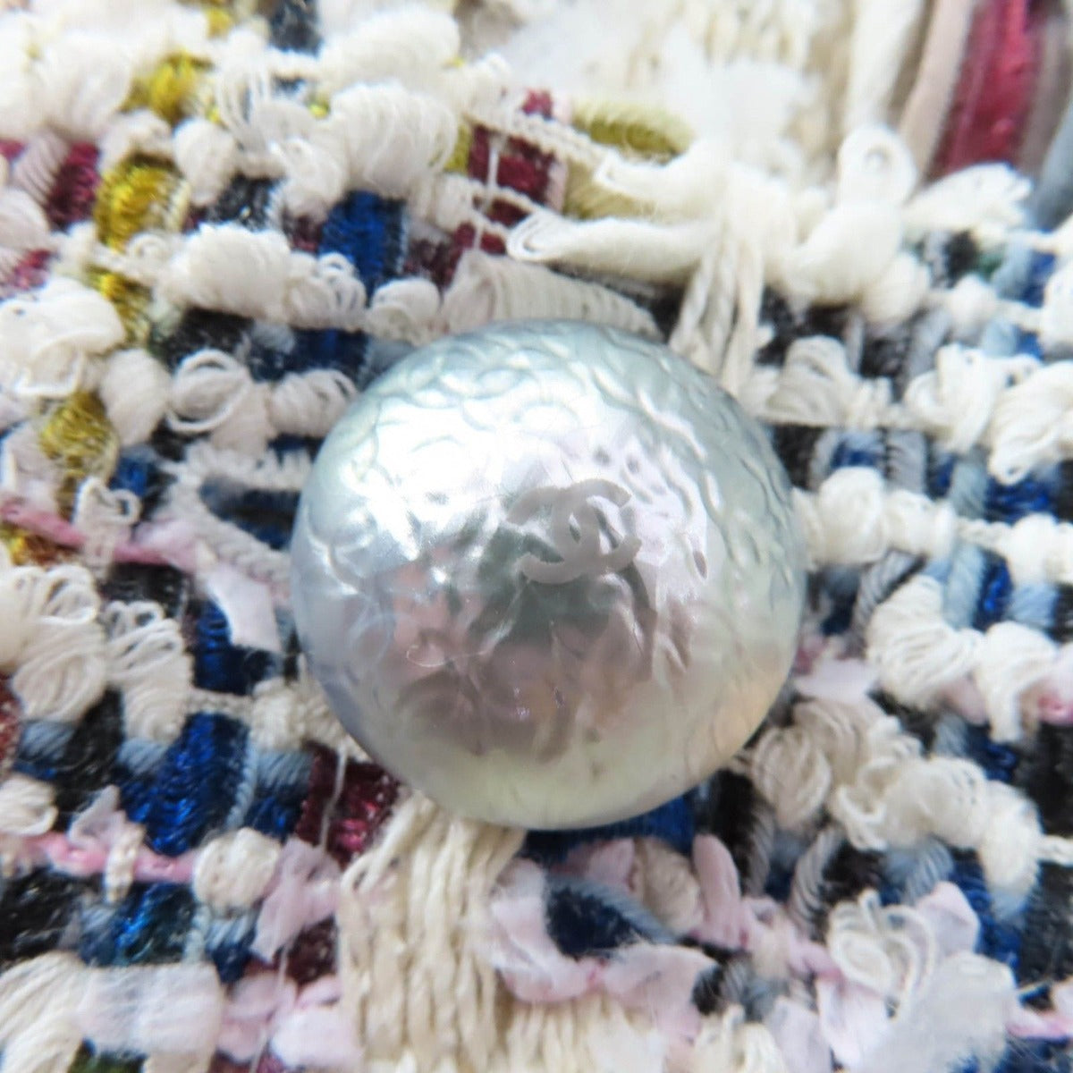 Chanel Cotton Coco Button Hooded Ribbon Tweed Jacket — view 6
