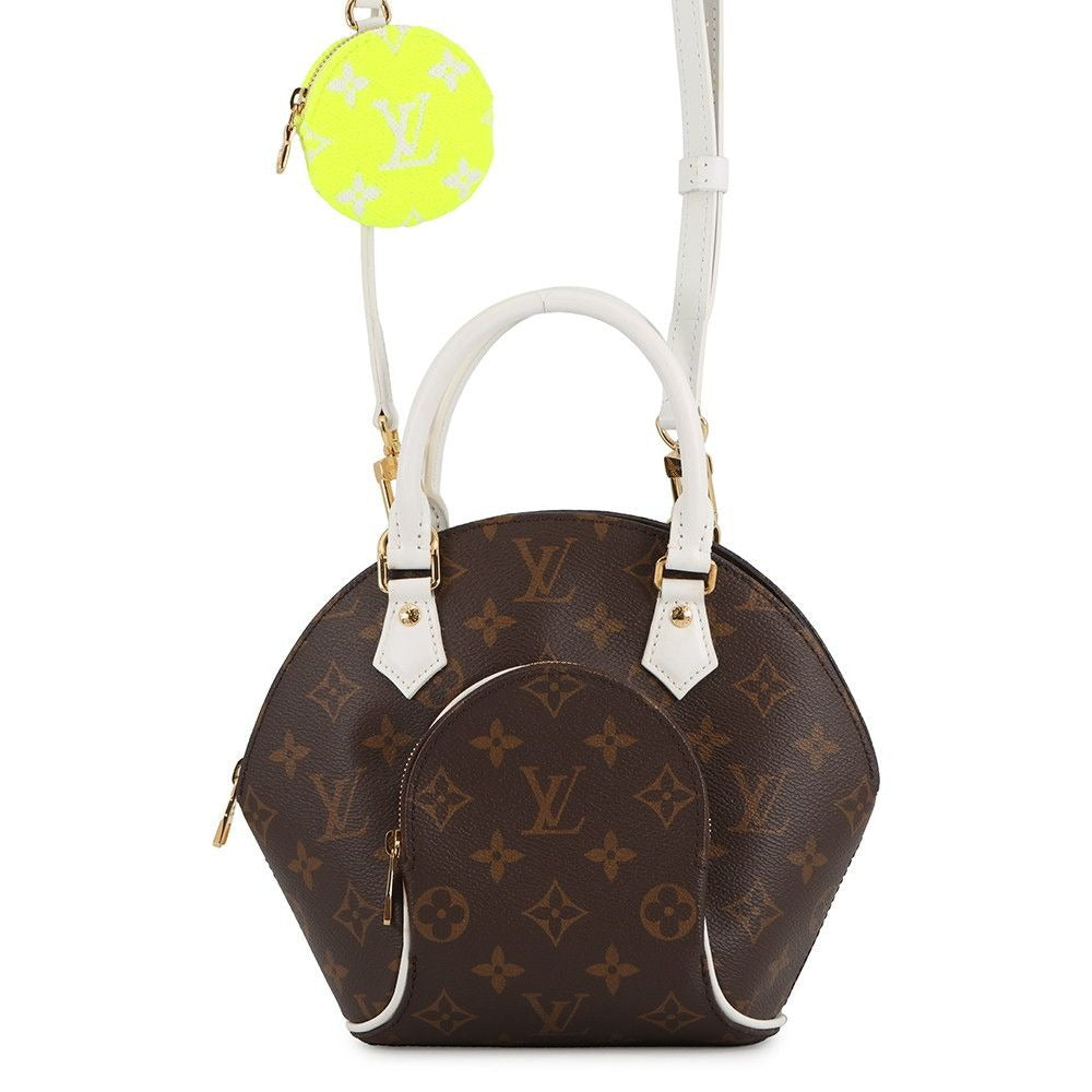 Louis Vuitton Shoulder Bag Monogram Ellipse BB 2-Way Brown White Yellow
