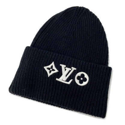 Louis Vuitton Knit Hat Beanie LV Headline Wool Noir Black