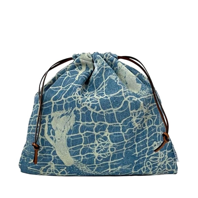Loewe Draw String Pouch Ring Light Blue