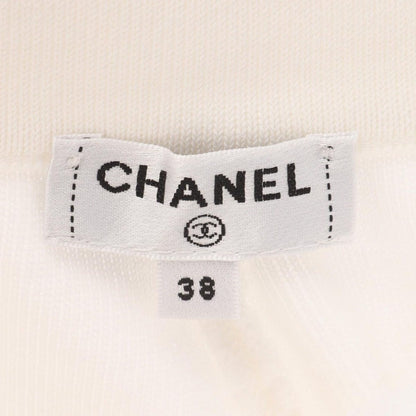 Chanel Pants CC Logo Line Stone Button Short Cotton — view 3