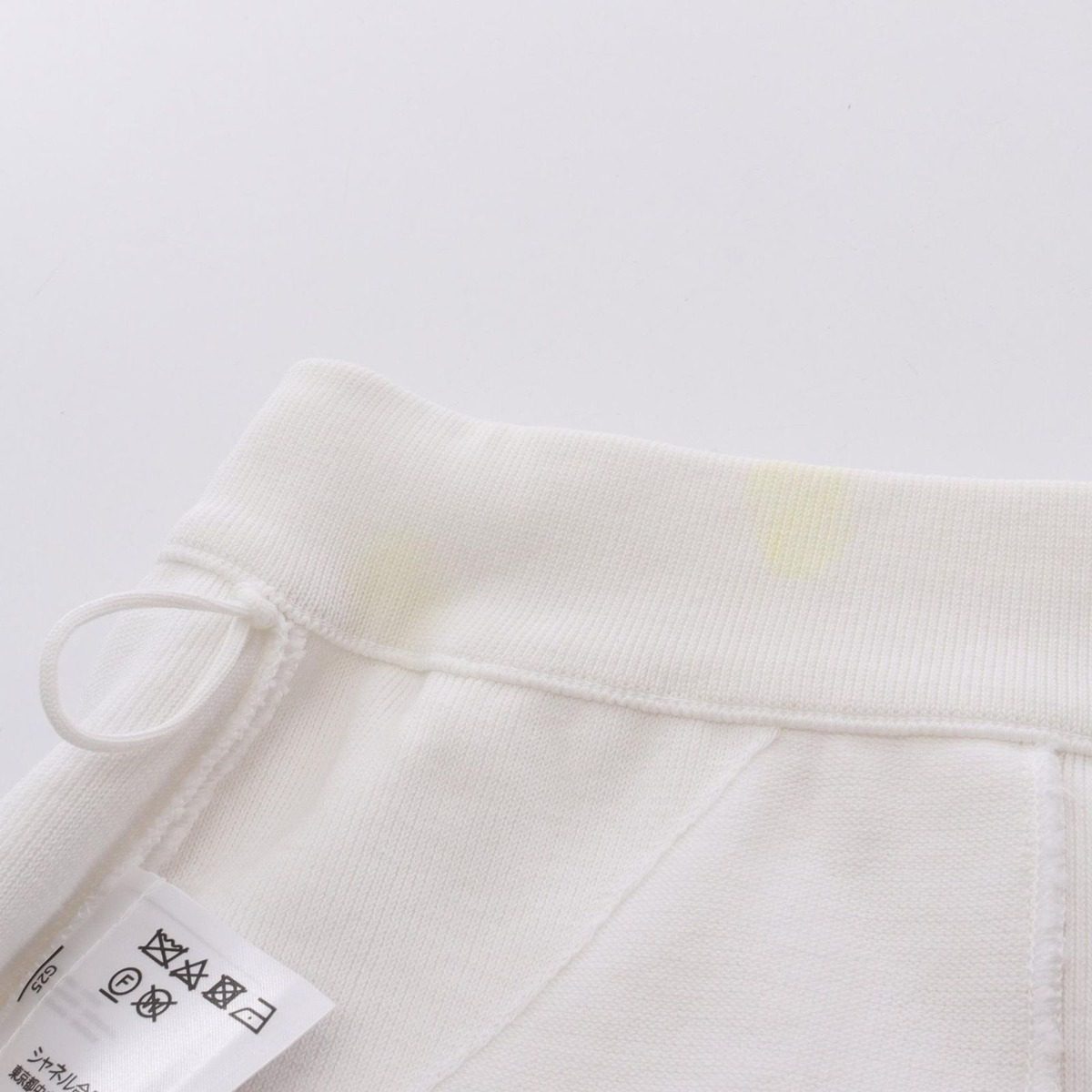 Chanel Pants CC Logo Line Stone Button Short Cotton — view 9