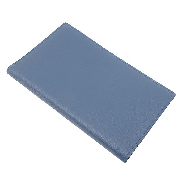 Hermes Notebook Cabas - Agenda Vision Chevre Blue Agathe Silver Hardware X