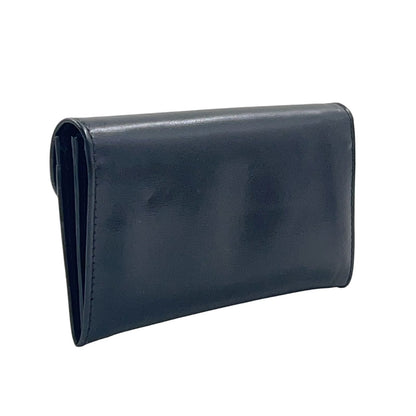 Gucci Logo Leather Black Coin Case Gold — view 2