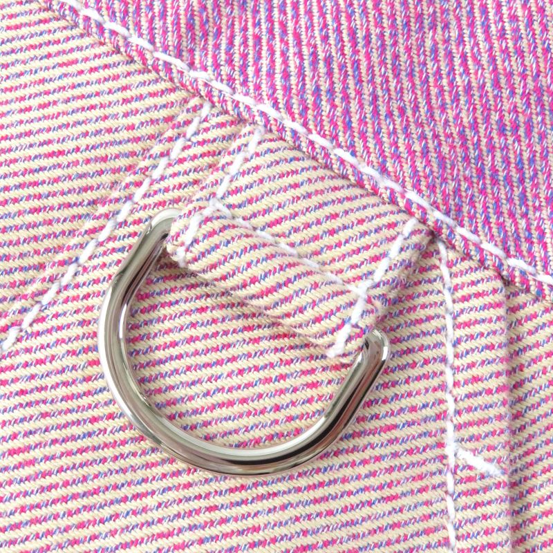 Hermes 100% Cotton Short Sleeves Zip-up Dress Pinkish 34 Women's