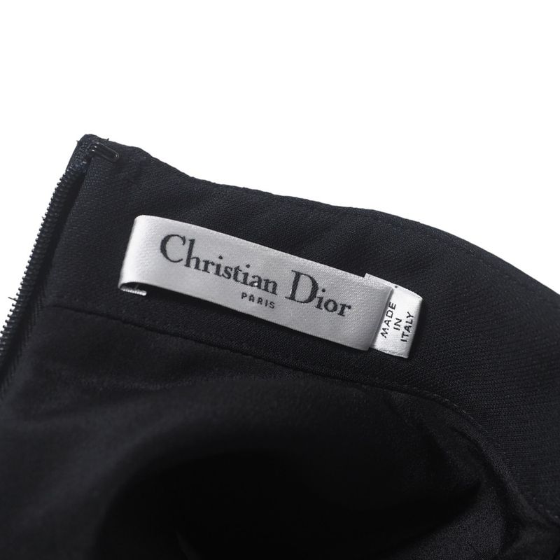 Christian DIOR Dress Size 38 CD Logo Button Sleeveless Dress Made In Italy