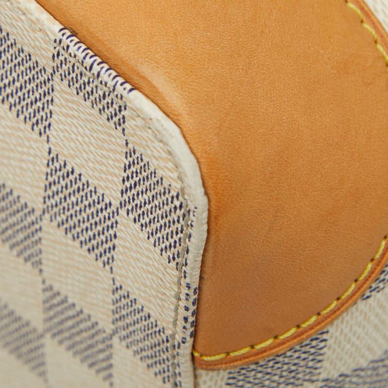 Louis Vuitton Damier Azure Hampstead MM Tote Shoulder Bag N51206 White PVC