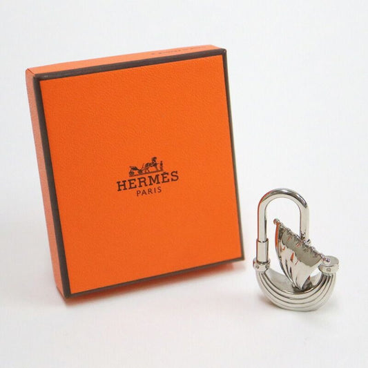 Hermes Cadena Charm Key Holder Paris Air Wind L'air de Silver