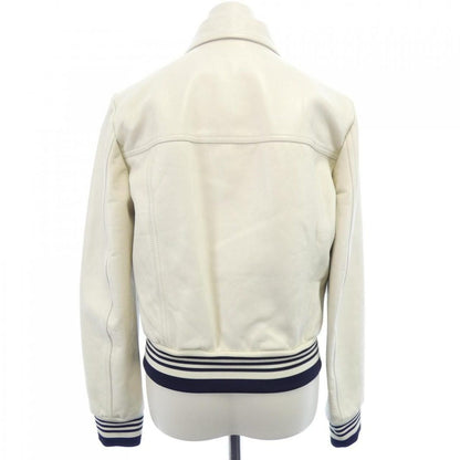 Celine Leather Jacket White — view 2