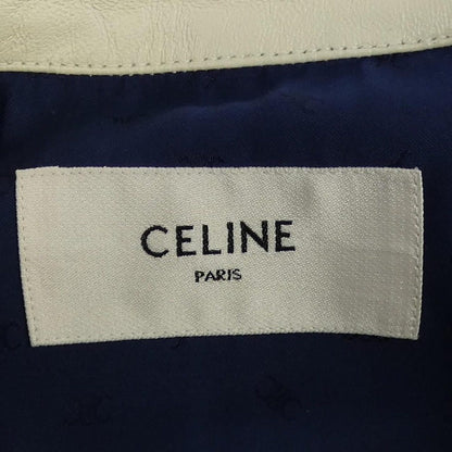 Celine Leather Jacket White — view 4