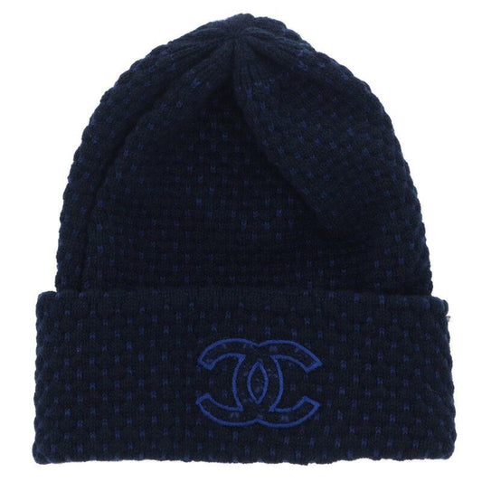 Chanel 24AW Coco Mark Cashmere Blend Beanie Knit Hat Women's