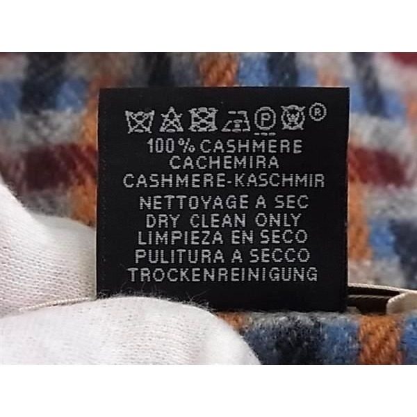 Hermes Scarf Ecosse Gold Multicolor Cashmere Allover Pattern Fringe — view 4