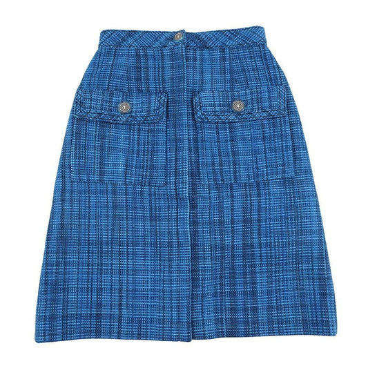 Chanel Skirt CC Logo Tweed 34 Resort Collection