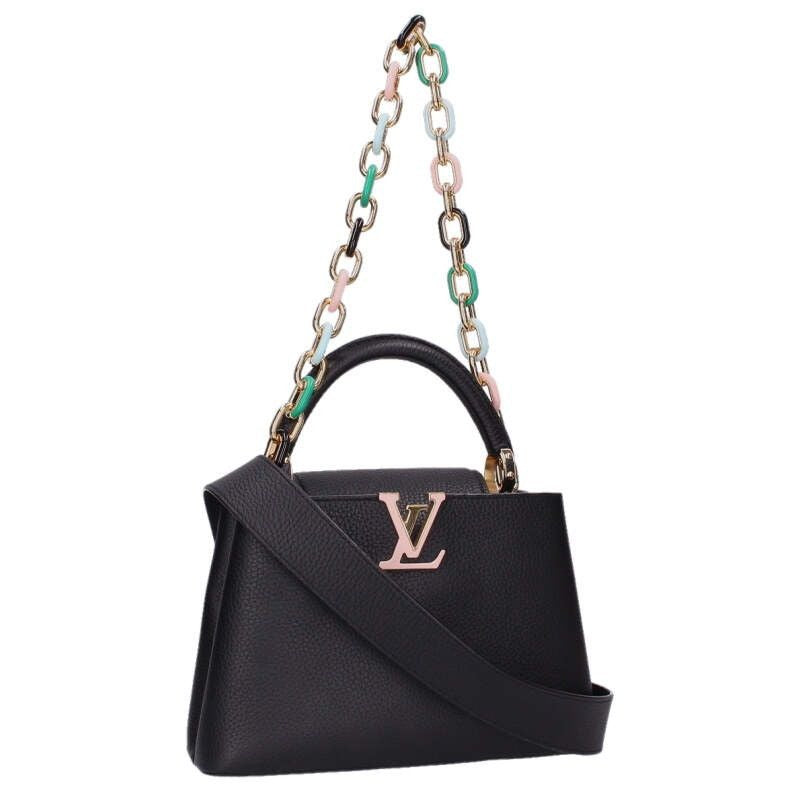 Louis Vuitton Capucines BB Taurillon Leather Flap Chain 2-Way Handbag