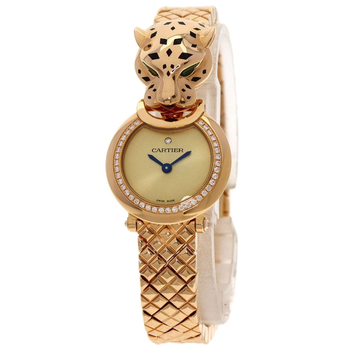 Cartier Panthère Diamond Watch 18K Pink Gold with Time