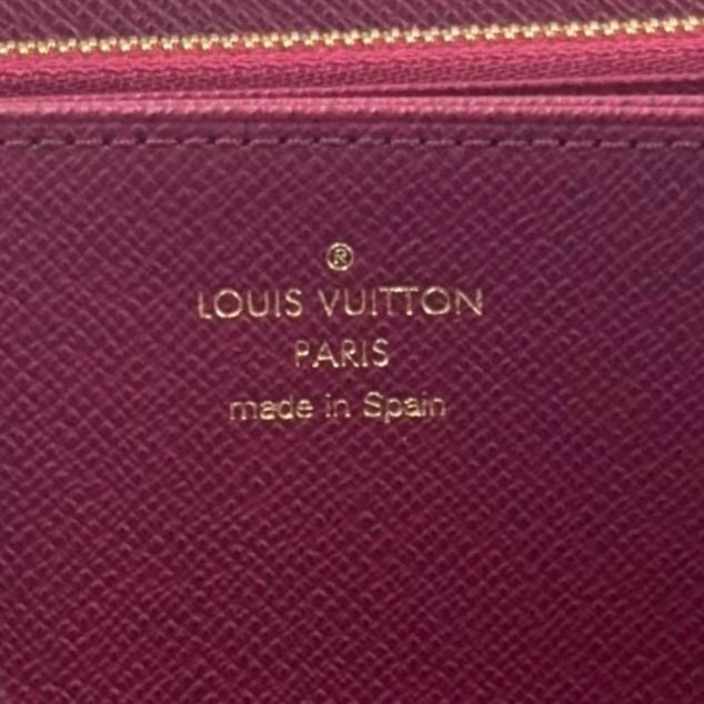 Louis Vuitton Zippy Wallet Monogram Fuchsia PVC Pink Purple And Brown Round