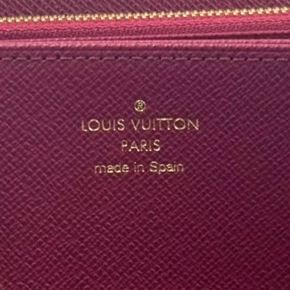 Louis Vuitton Zippy Wallet Monogram Fuchsia PVC Pink Purple And Brown Round