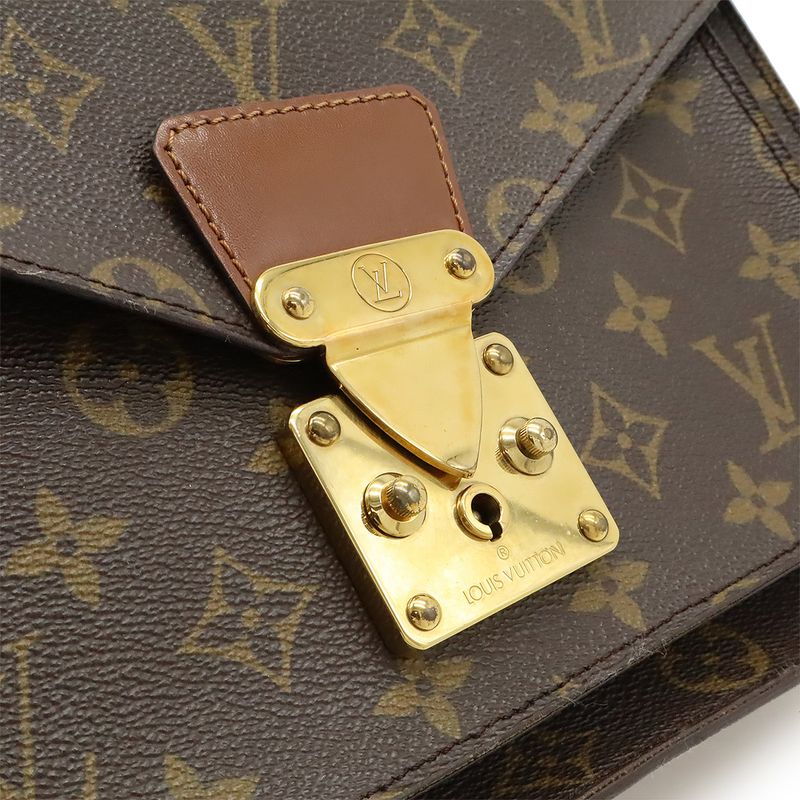 Louis Vuitton Monogram Monceau 28 Second Bag Handbag Business Bag 2WAY Shoulder