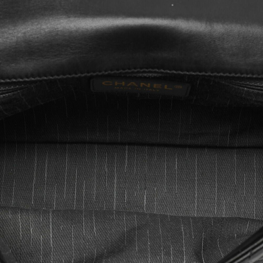 Chanel Shoulder Bag Matelasse Pearl Coco Mark Chain Shoulder Lambskin Black