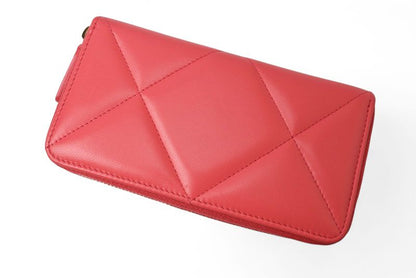 Chanel Wallet Round Zipper Chanel 19 Small Zip Wallet Pink Gold Hardware Ap0948