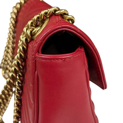 Gucci GG Marmont Shoulder Bag Leather 443497 Red Ladies Gucci  Gucci