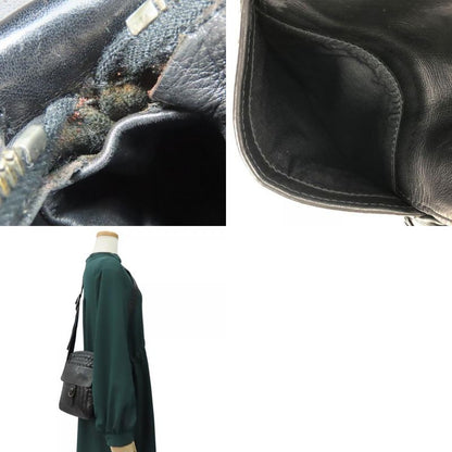 Bottega Veneta Shoulder Bag 113092 Intrecciato Leather Black Crossbody Braided