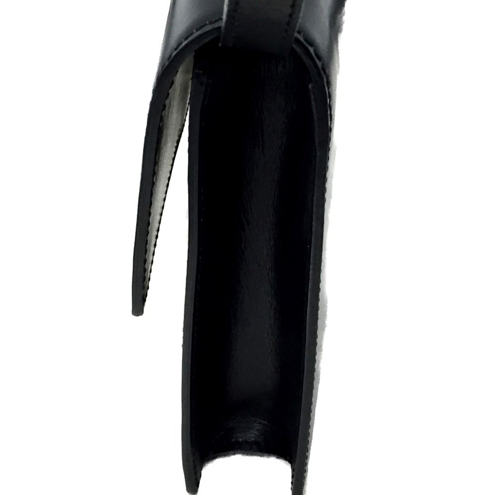 Celine Circle Logo Leather Shoulder Bag Old Vintage M13 Black