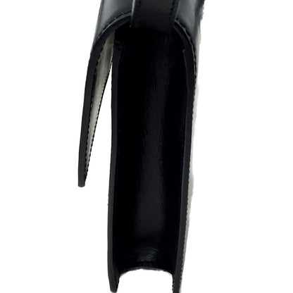 Celine Circle Logo Leather Shoulder Bag Old Vintage M13 Black